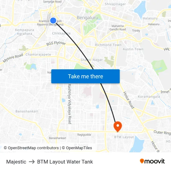 Majestic to BTM Layout Water Tank map