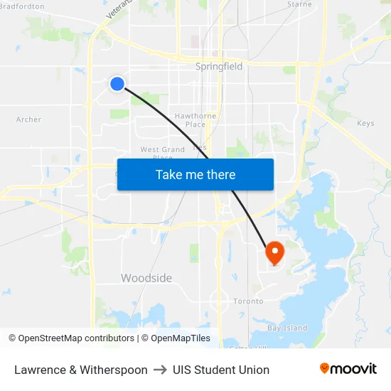 Lawrence & Witherspoon to UIS Student Union map