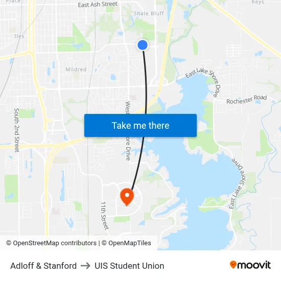 Adloff & Stanford to UIS Student Union map