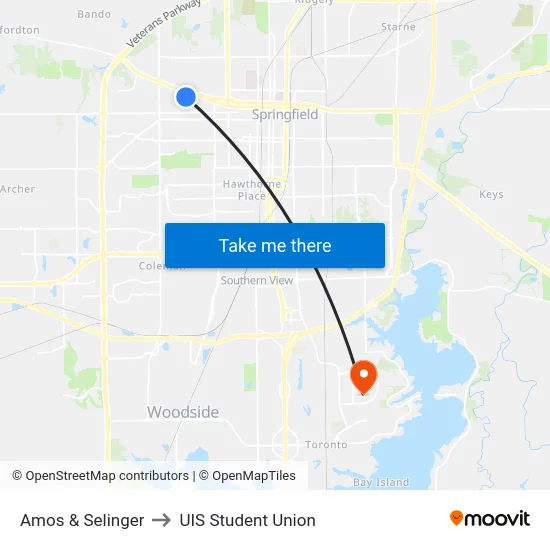 Amos & Selinger to UIS Student Union map