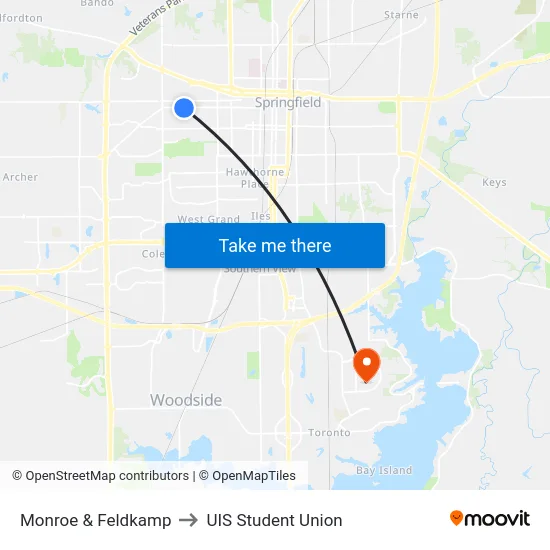 Monroe & Feldkamp to UIS Student Union map