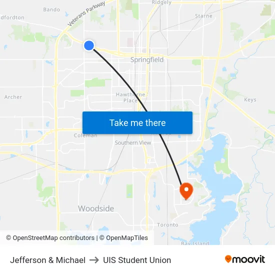 Jefferson & Michael to UIS Student Union map