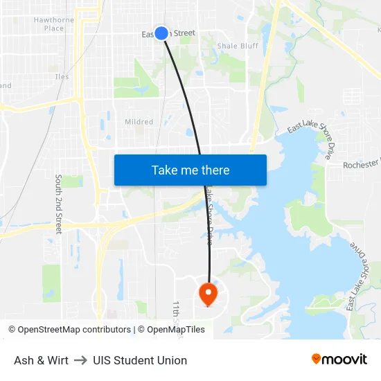 Ash & Wirt to UIS Student Union map