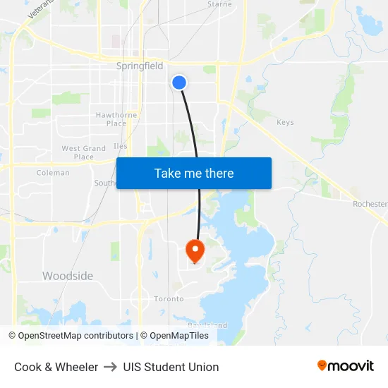 Cook & Wheeler to UIS Student Union map