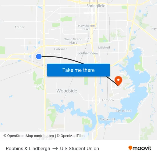 Robbins & Lindbergh to UIS Student Union map