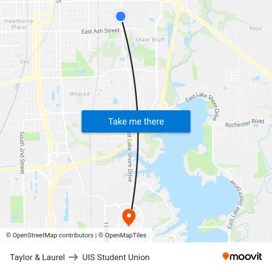 Taylor & Laurel to UIS Student Union map