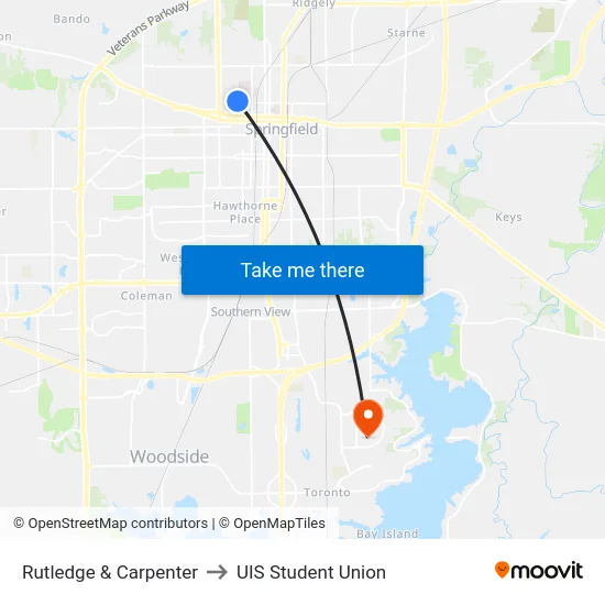 Rutledge & Carpenter to UIS Student Union map