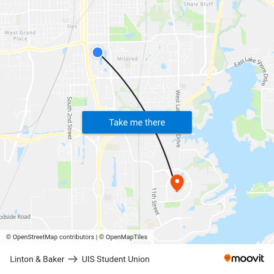 Linton & Baker to UIS Student Union map