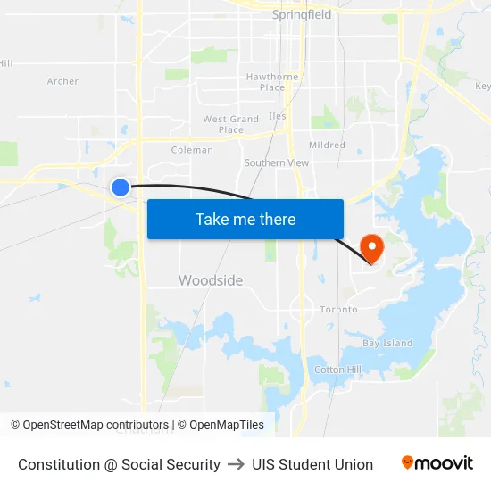 Constitution @ Social Security to UIS Student Union map