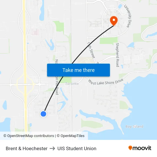 Brent & Hoechester to UIS Student Union map