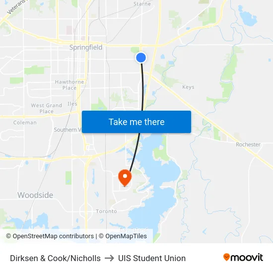 Dirksen & Cook/Nicholls to UIS Student Union map