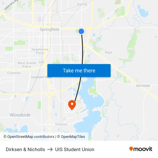 Dirksen & Nicholls to UIS Student Union map