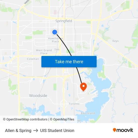 Allen & Spring to UIS Student Union map