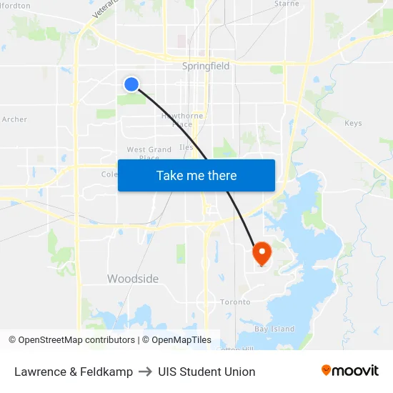 Lawrence & Feldkamp to UIS Student Union map