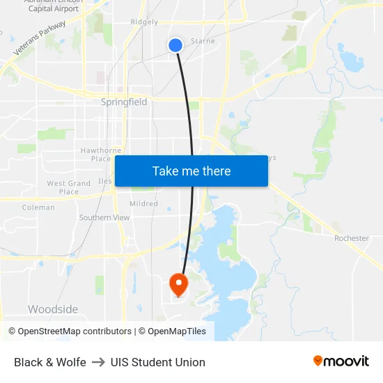 Black & Wolfe to UIS Student Union map