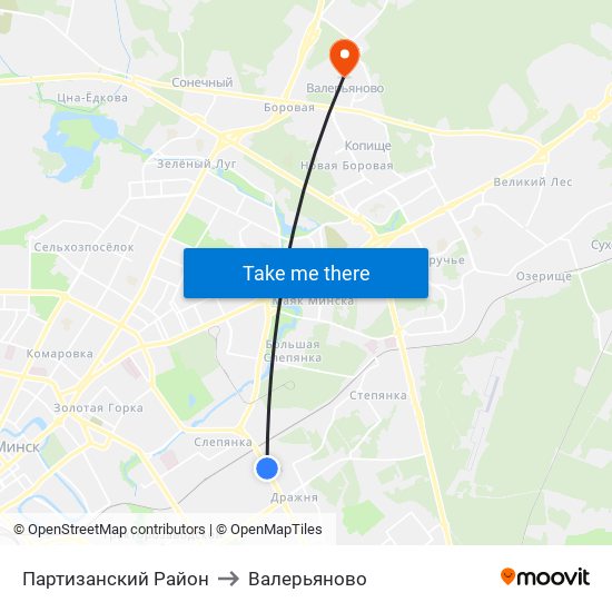 Партизанский Район to Валерьяново map