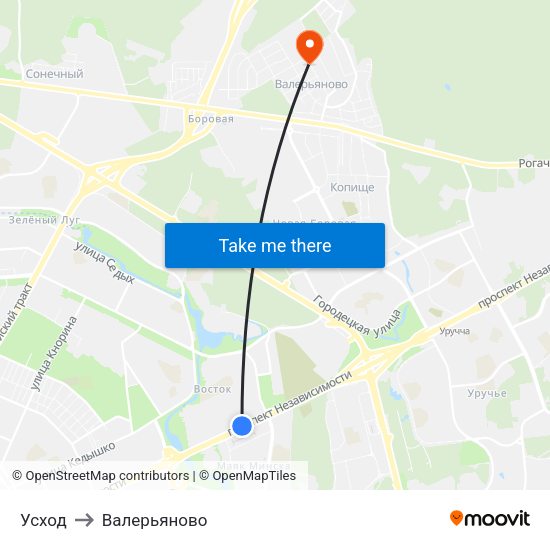 Усход to Валерьяново map