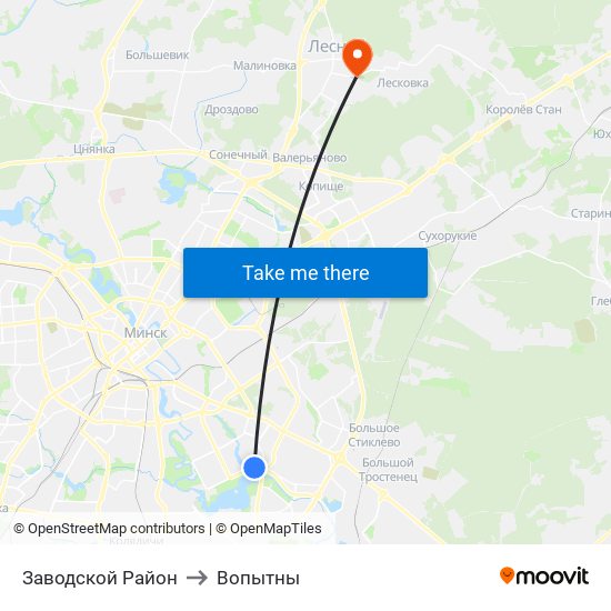 Заводской Район to Вопытны map