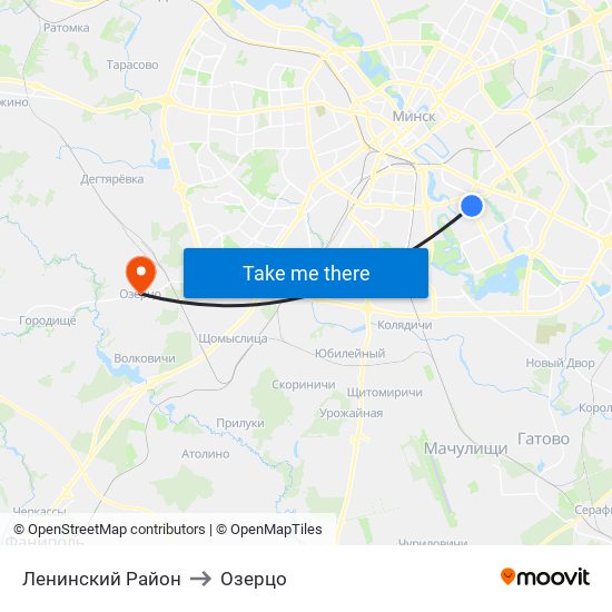 Ленинский Район to Озерцо map