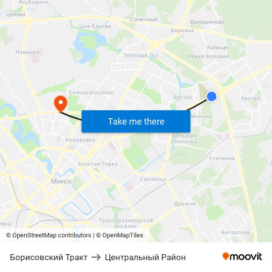 Борисовский Тракт to Центральный Район map
