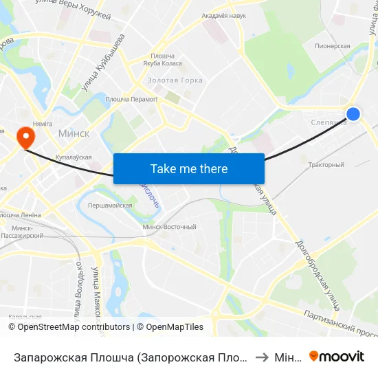 Запарожская Плошча (Запорожская Площадь) to Мінск map