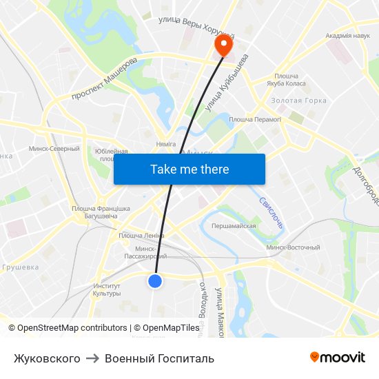 Жуковского to Военный Госпиталь map