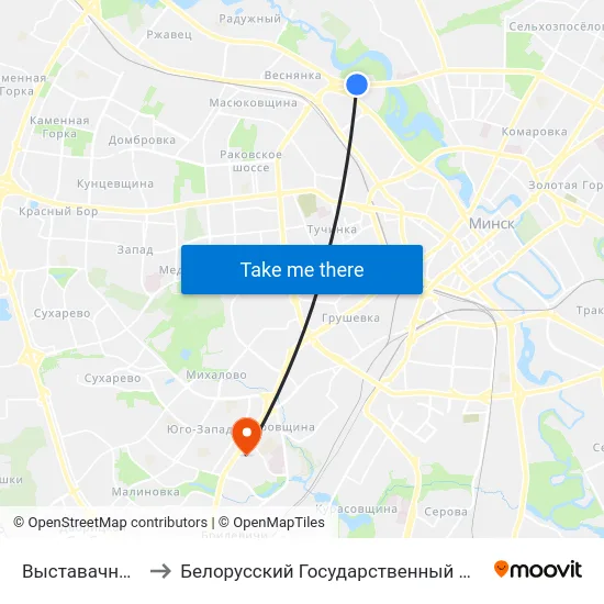 Выставачны Комплекс to Белорусский Государственный Медицинский Университет map