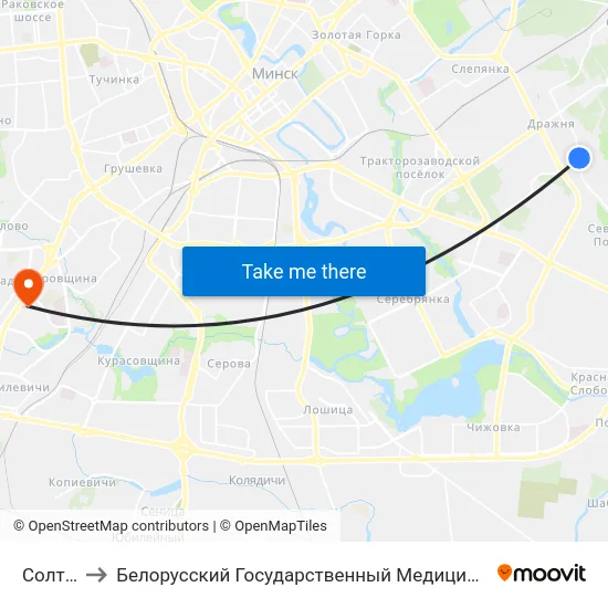 Солтыса to Белорусский Государственный Медицинский Университет map