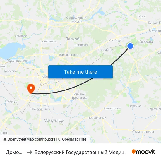 Домошаны to Белорусский Государственный Медицинский Университет map