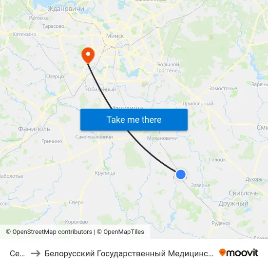 Седча to Белорусский Государственный Медицинский Университет map