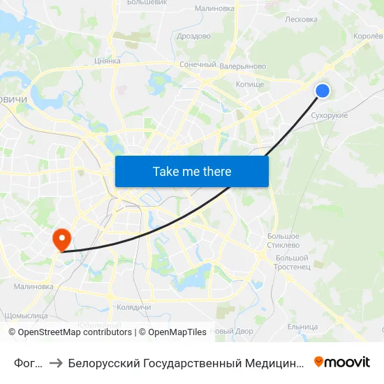 Фогеля to Белорусский Государственный Медицинский Университет map