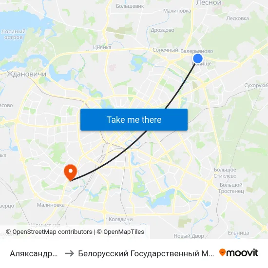 Аляксандра Якаўлева to Белорусский Государственный Медицинский Университет map