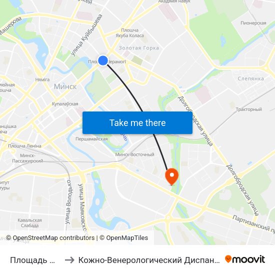Площадь Победы to Кожно-Венерологический Диспансер, Филиал №1 map
