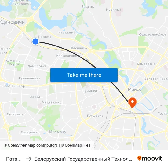 Ратамская to Белорусский Государственный Технологический Университет map