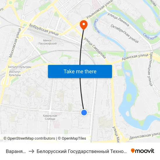 Варанянскага to Белорусский Государственный Технологический Университет map