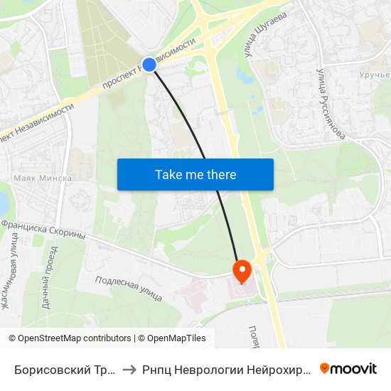 Борисовский Тракт to Рнпц Неврологии Нейрохирурги map