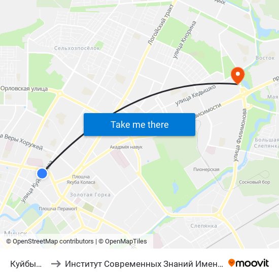 Куйбышава to Институт Современных Знаний Имени Широкова map