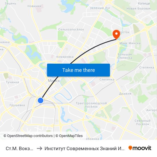 Ст.М. Вокзальная to Институт Современных Знаний Имени Широкова map