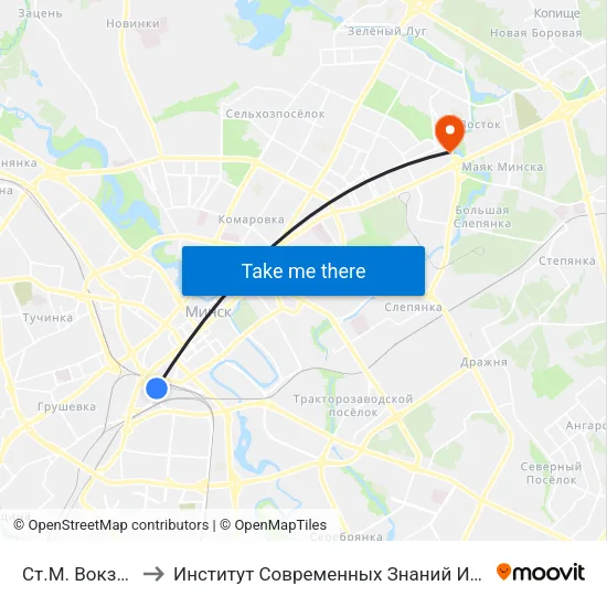 Ст.М. Вокзальная to Институт Современных Знаний Имени Широкова map