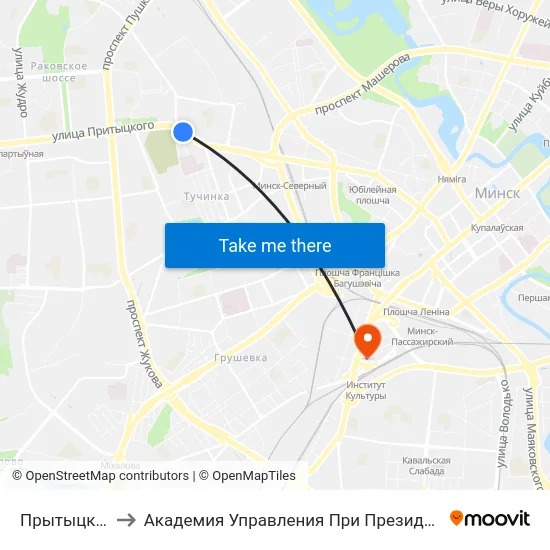 Прытыцкага to Академия Управления При Президенте Рб map