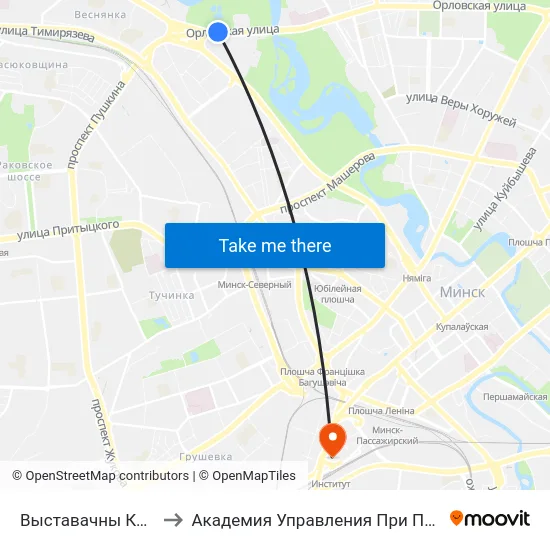 Выставачны Комплекс to Академия Управления При Президенте Рб map