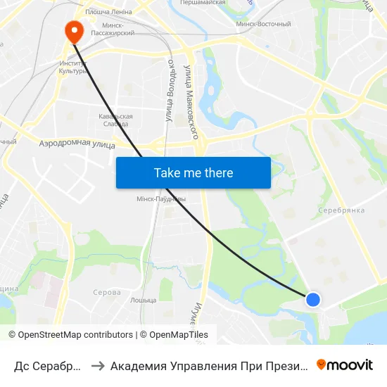 Дс Серабранка to Академия Управления При Президенте Рб map