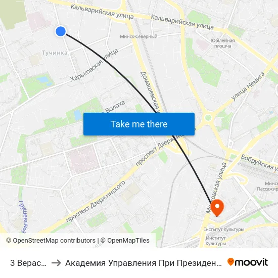 3 Верасня to Академия Управления При Президенте Рб map