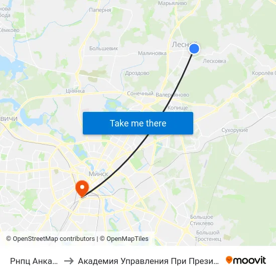 Рнпц Анкалогіі to Академия Управления При Президенте Рб map