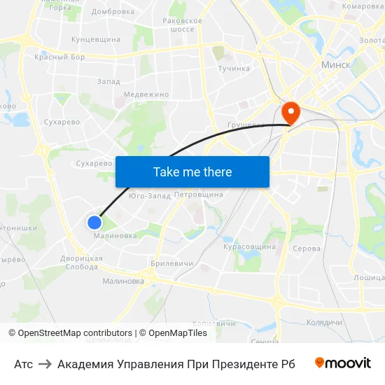 Атс to Академия Управления При Президенте Рб map