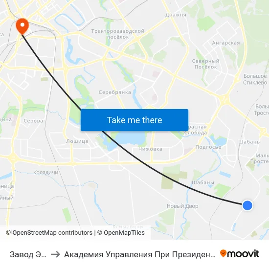 Завод Эпк to Академия Управления При Президенте Рб map