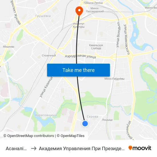 Асаналіева to Академия Управления При Президенте Рб map