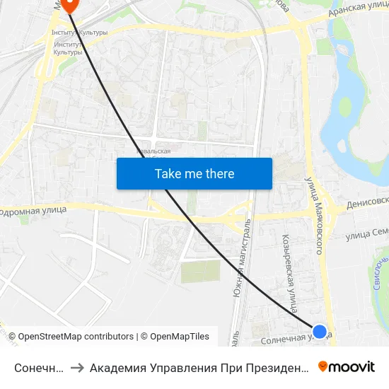 Сонечная to Академия Управления При Президенте Рб map