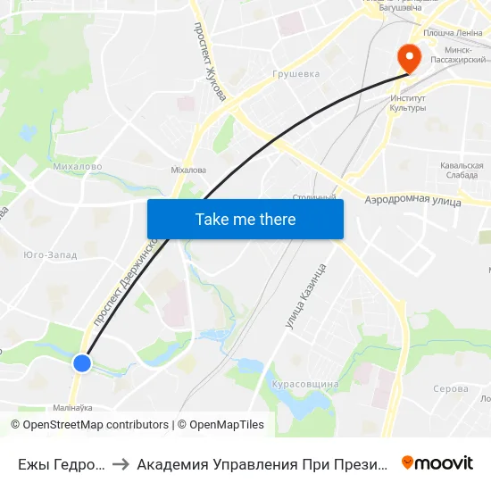 Ежы Гедройца to Академия Управления При Президенте Рб map