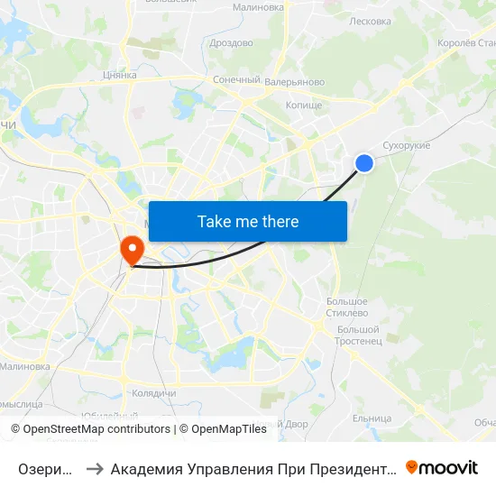 Озерище to Академия Управления При Президенте Рб map